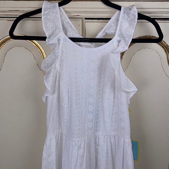 CeCe White Eyelet APR Daycassion Dress - Picture 3 of 11